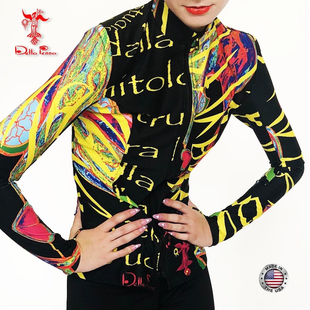 Della Penna Fashion Art Couture jacket _ Warrior girl print